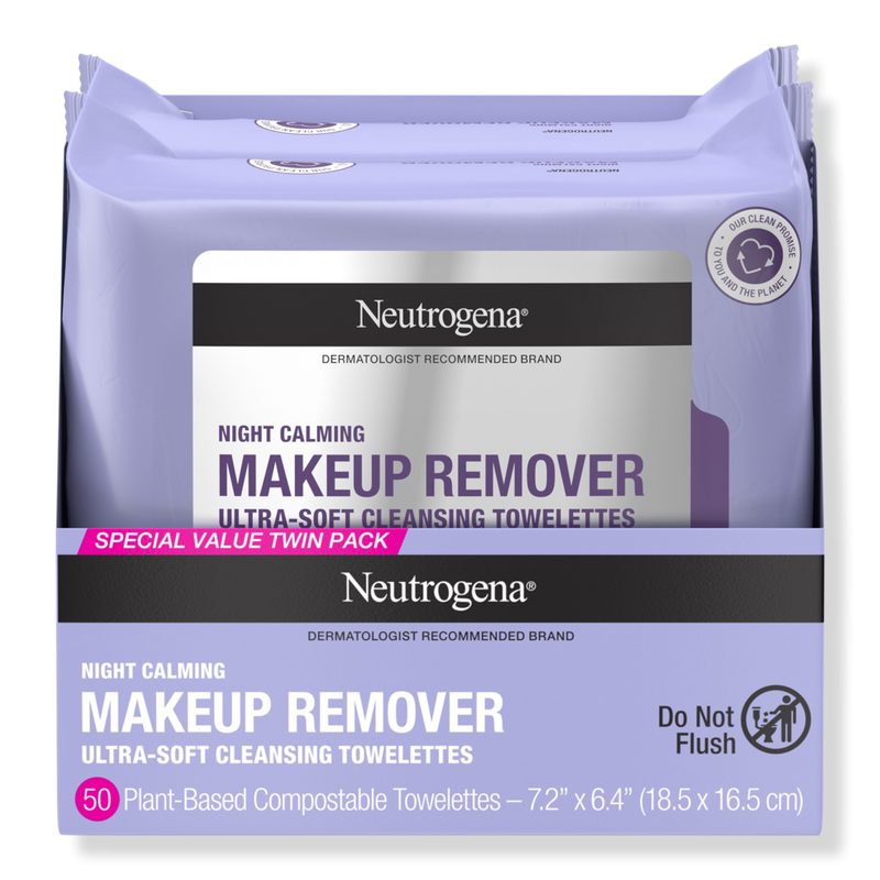 Night Calming Makeup Remover Cleansing Towelettes Twin Pack