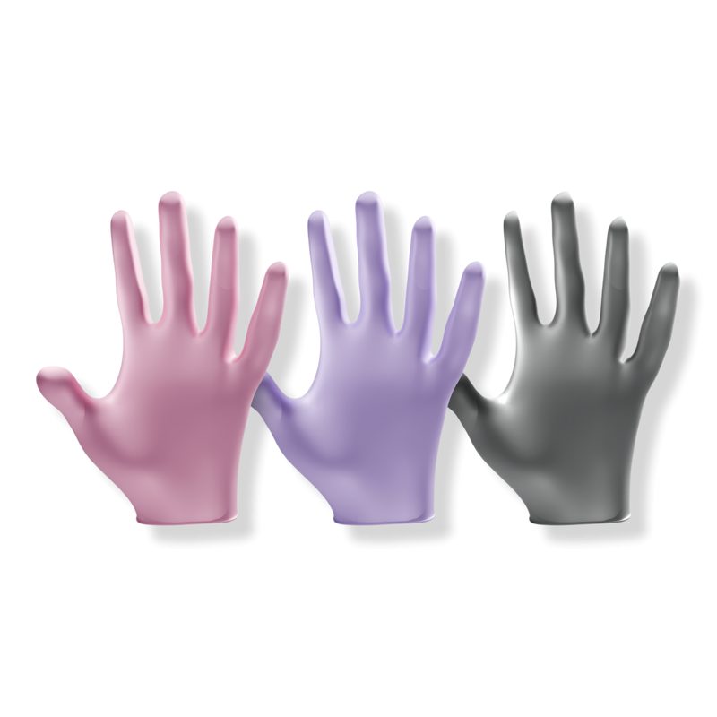 Nitrile Disposable 3 Boxes Pearl Powder-Free Gloves - X-Large