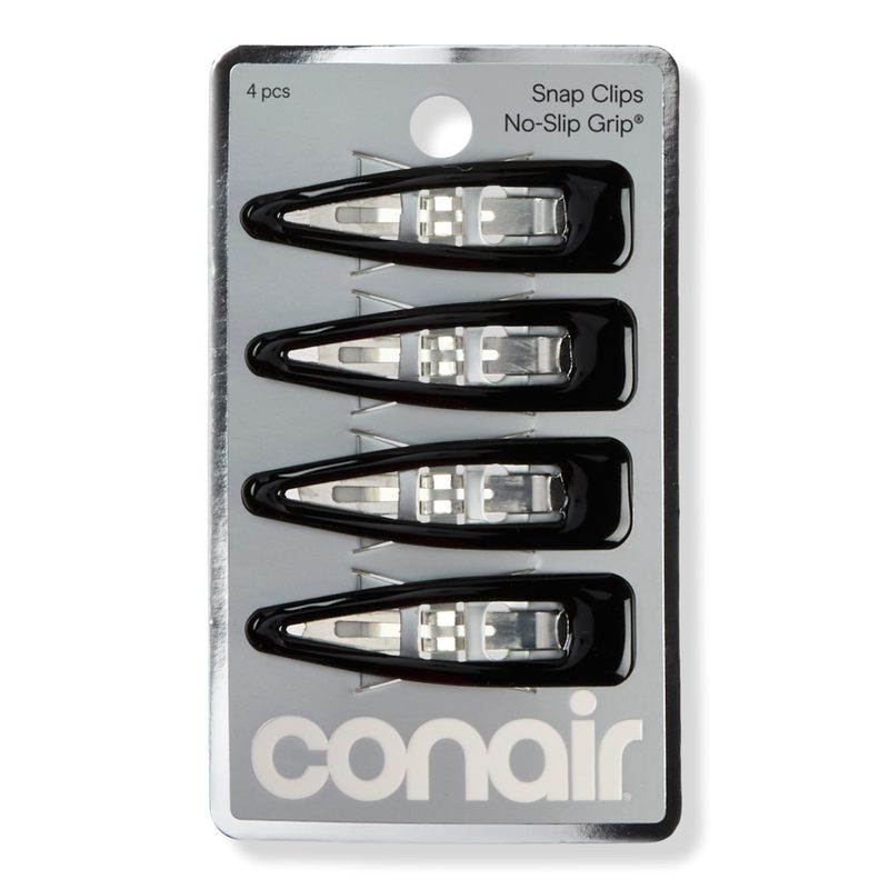 No-Slip Grip Black Enamel Snap Clips