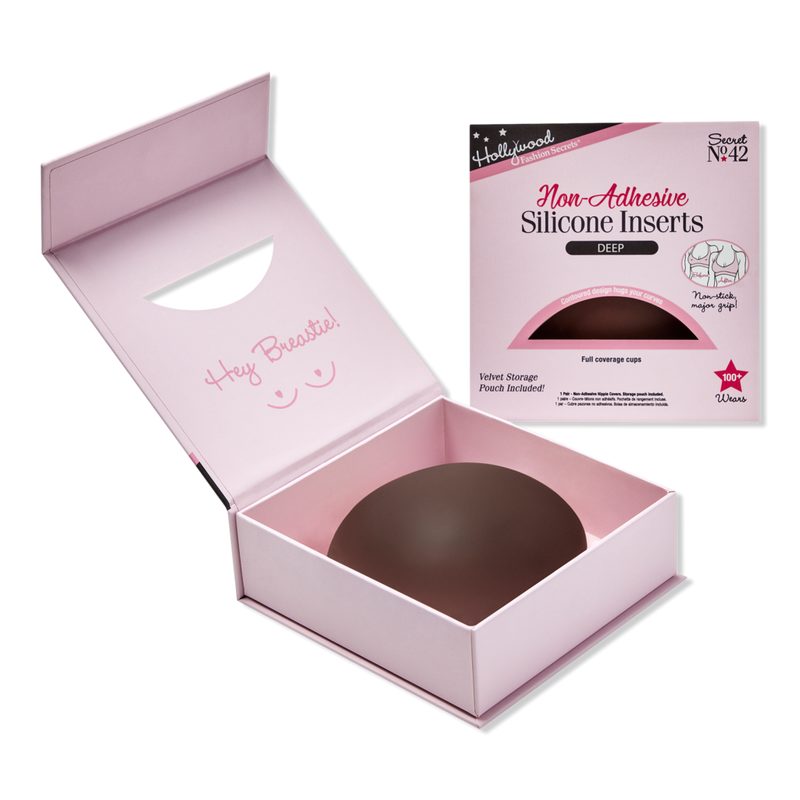 Non-Adhesive Silicone Inserts, Nipple Concealers - Deep