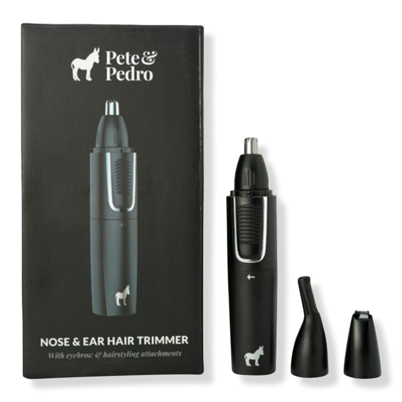 Nose & Ear Hair Trimmer With 3-Piece Attachments, USB Rechargeable