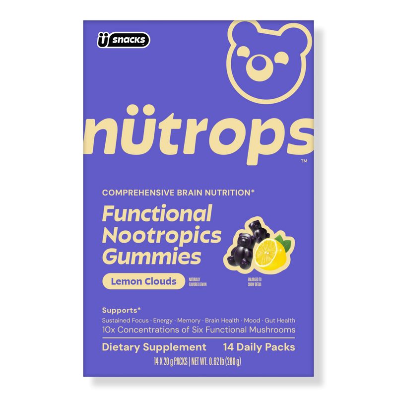 Nütrops Functional Nootropics Mushroom Gummies Supplement - 14 pack