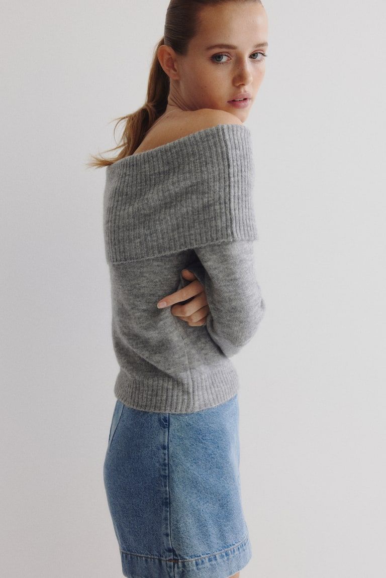 Off-the-Shoulder Sweater