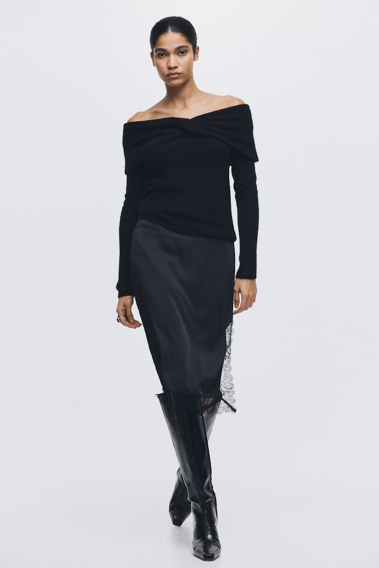 Off-the-Shoulder Sweater