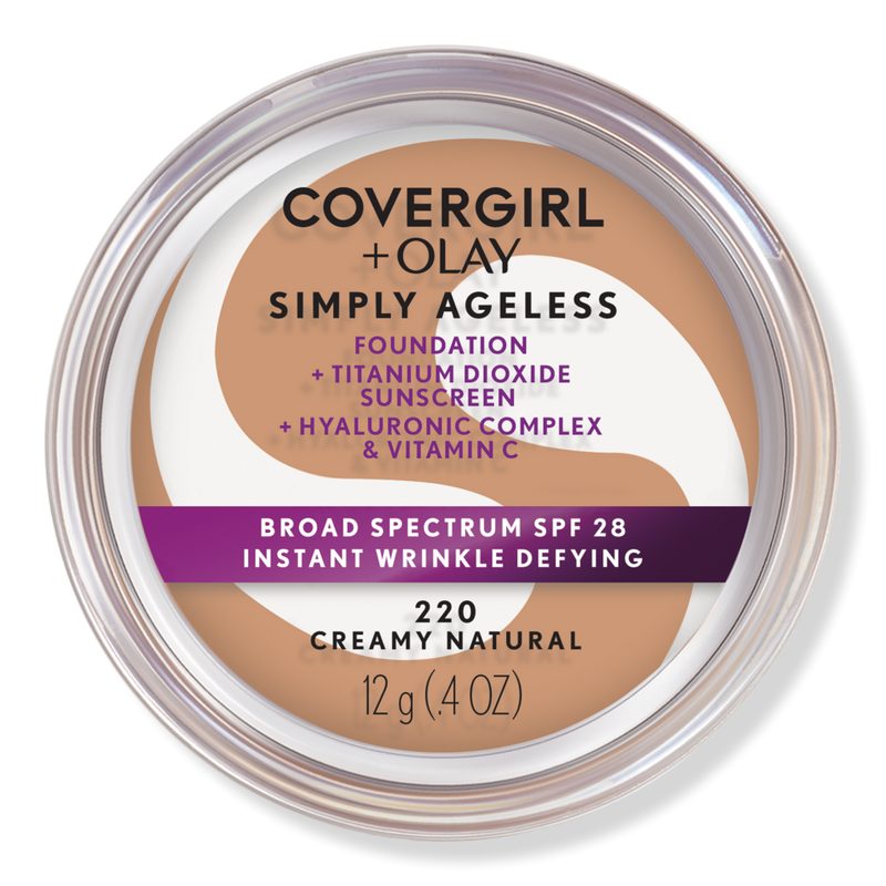 Olay Simply Ageless Instant Wrinkle-Defying Foundation with SPF 28 - Creamy Natural 220