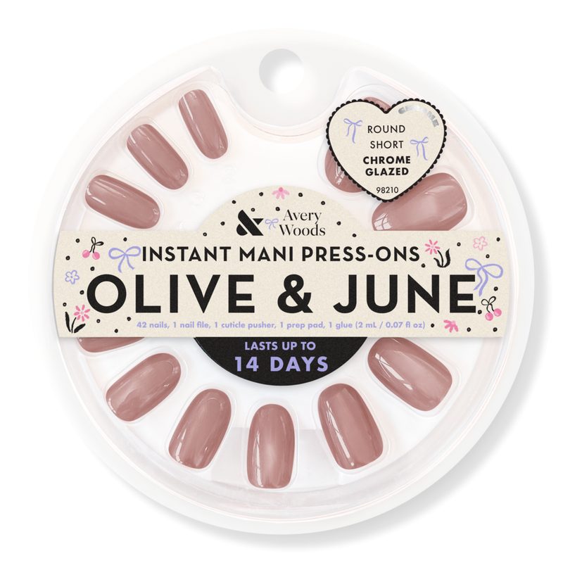 Olive & June x Avery Woods Instant Mani Press-Ons Collection - Chrome Glazed