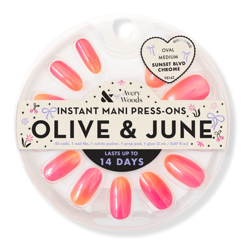 Olive & June x Avery Woods Instant Mani Press-Ons Collection - Sunset Blvd Chrome