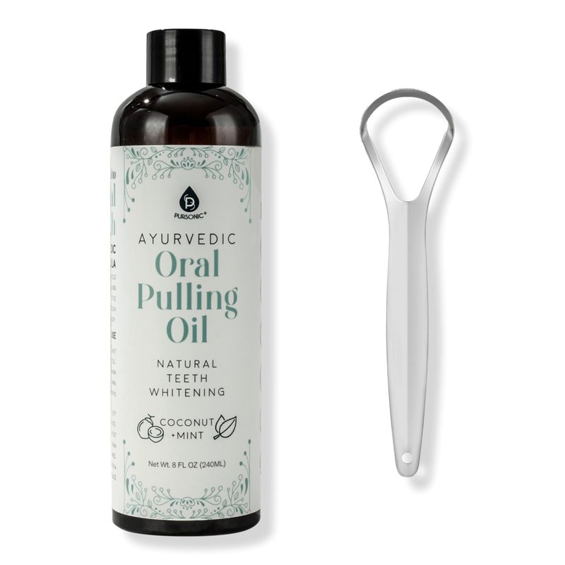 Oral Pulling Oil with Tongue Scraper