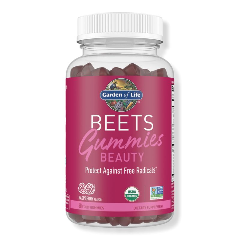 Organic Beets Beauty Gummies Raspberry Flavored