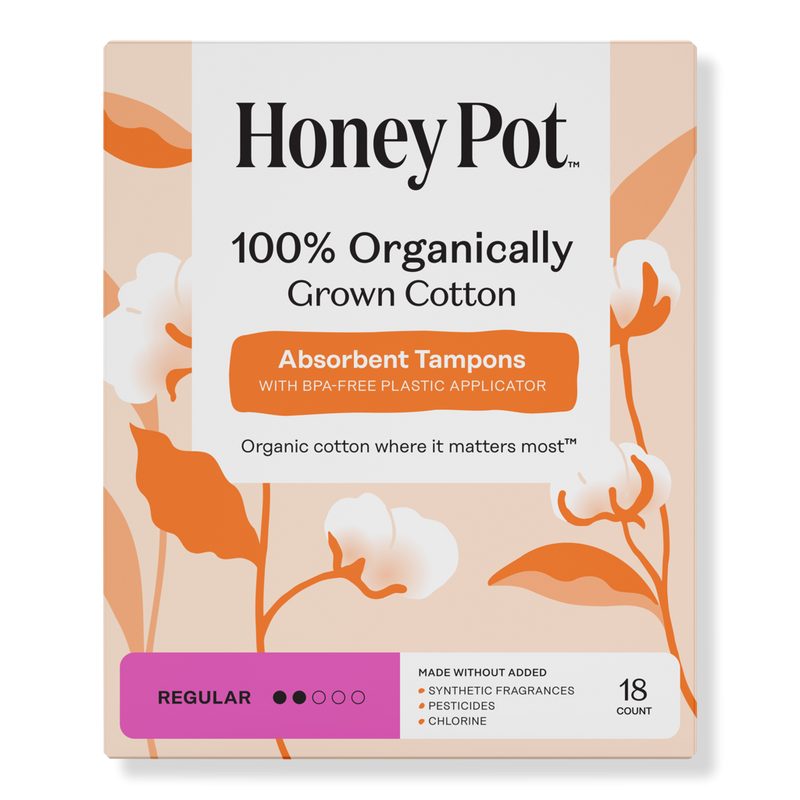 Organic Cotton Regular, BPA-Free Applicator Tampons