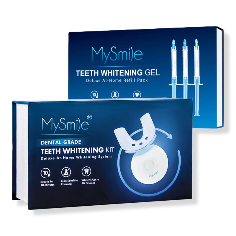 Original Teeth Whitening Kit With Gel Refill Pack - 5 LED Light Kit With Refill Pack