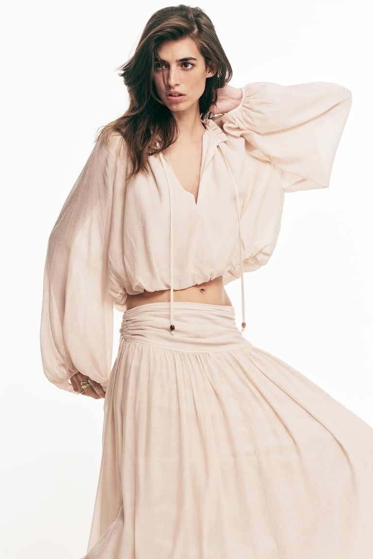 Oversized Crêpe Blouse