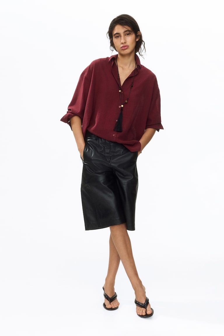 Oversized Crinkled Shirt