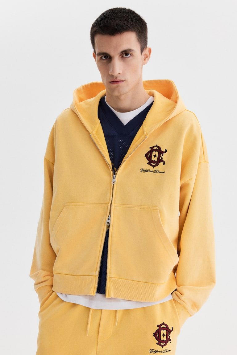 Oversized-Fit Boxy Hooded Jacket