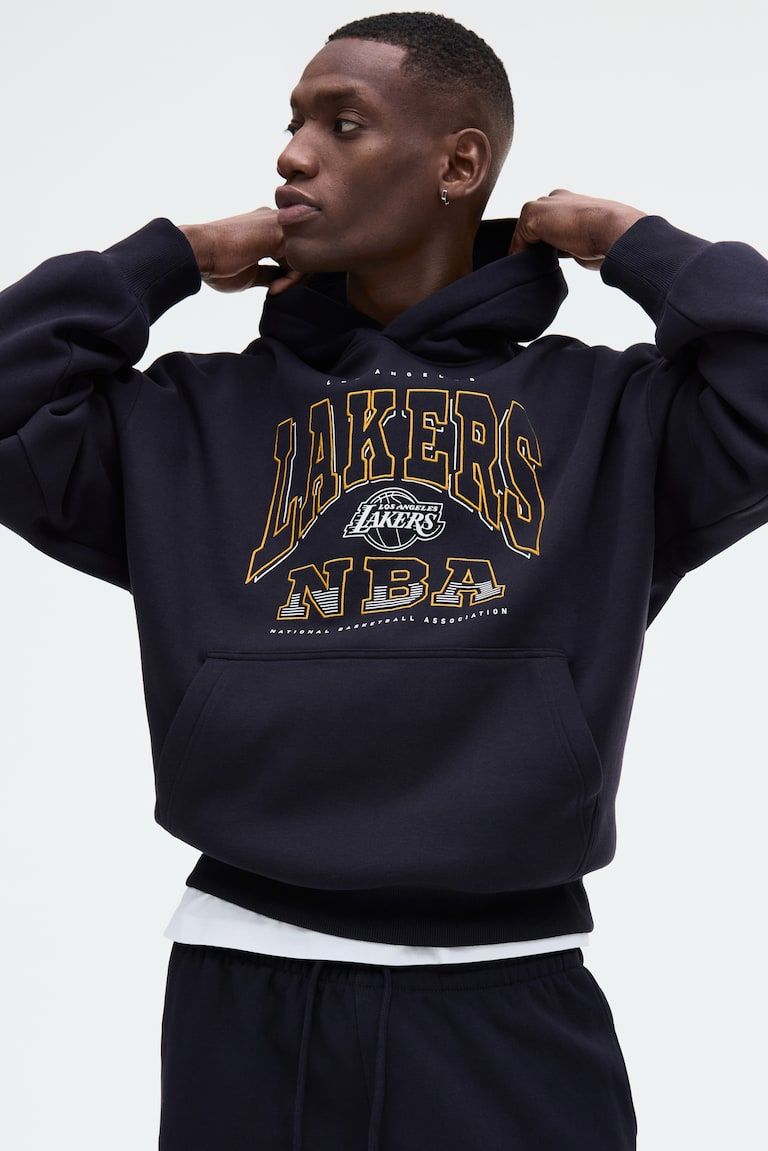 Oversized Fit Printed Hoodie