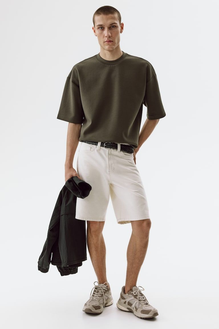 Oversized-Fit Scuba T-Shirt