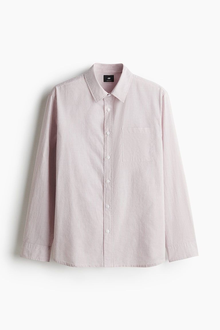 Oversized-Fit Seersucker Shirt