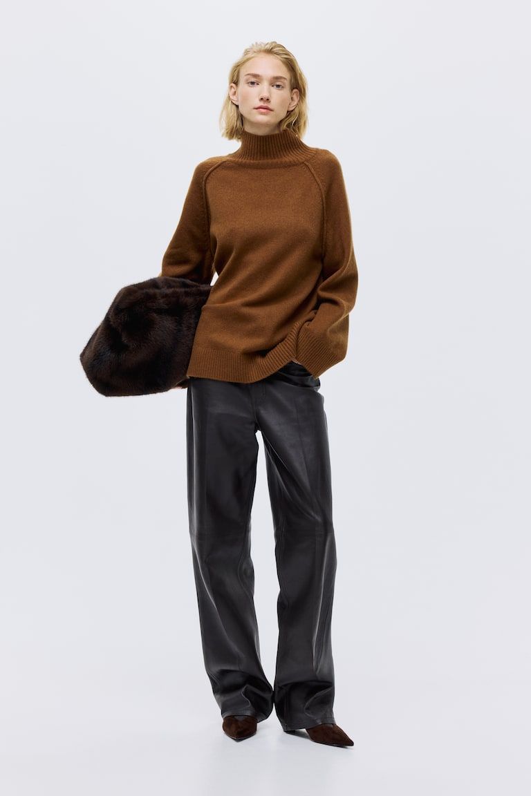 Oversized Mock-Turtleneck Sweater