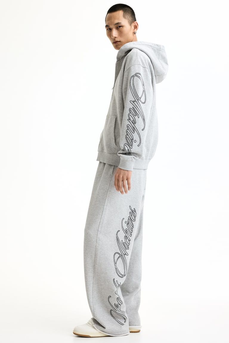Oversized Printed Cotton Sweatpants