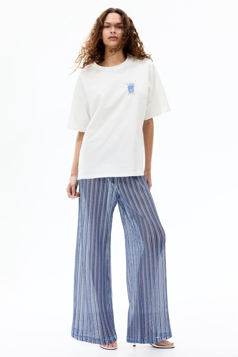 Oversized T-Shirt with Printed Motif