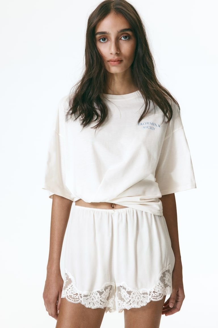Oversized T-Shirt with Printed Motif