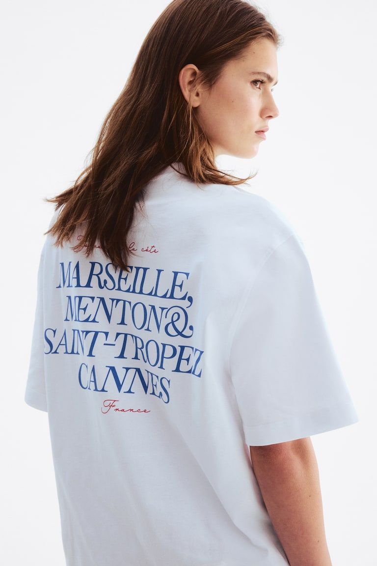 Oversized T-Shirt with Printed Motif