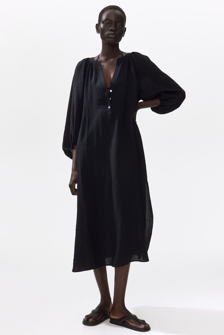 Oversized Tie-Belt Dress
