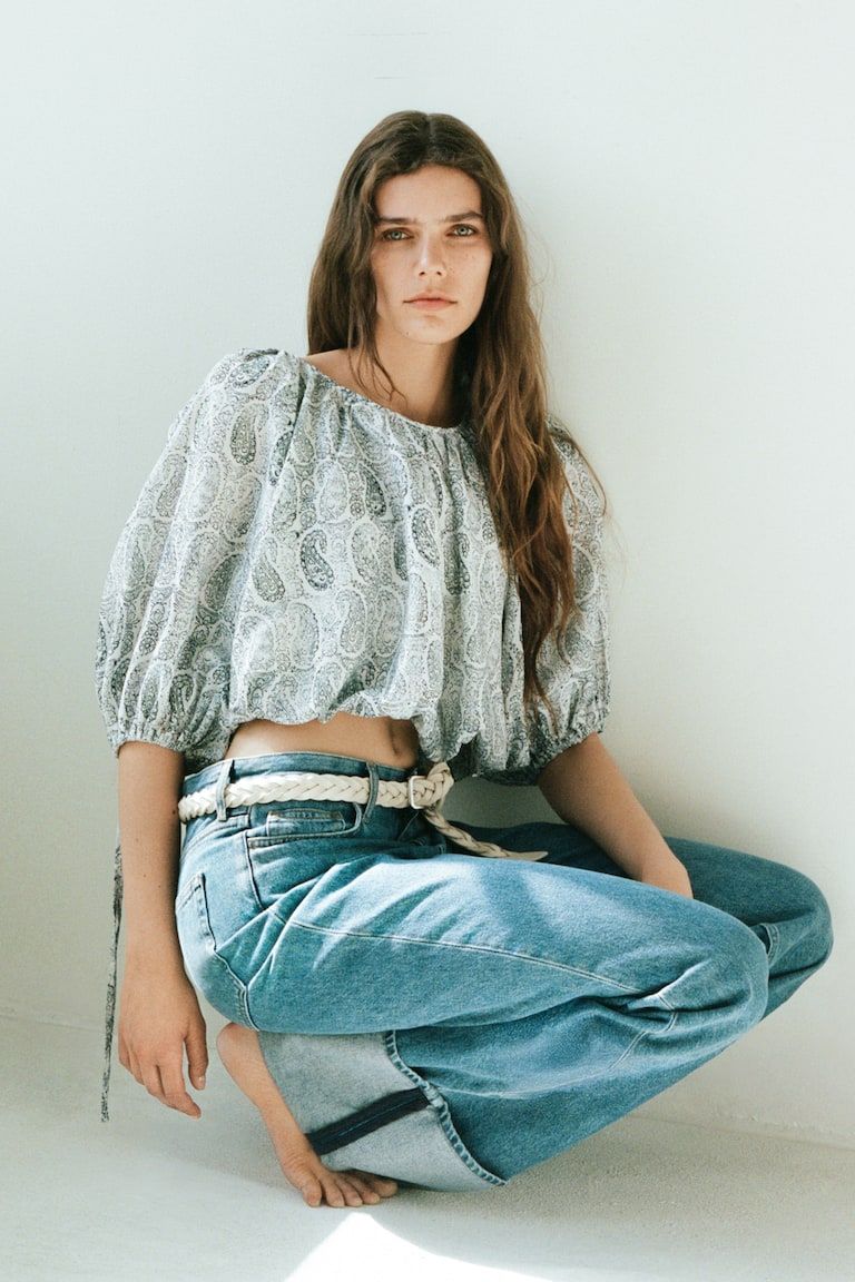 Oversized Tie-Detail Blouse