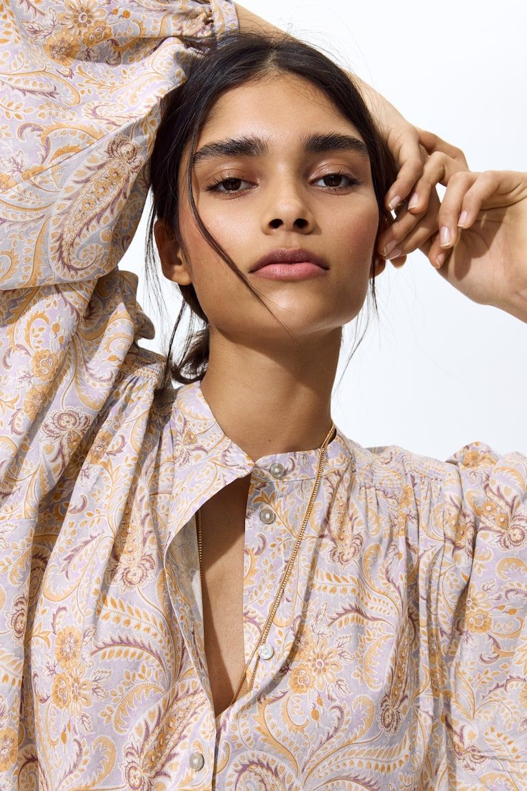 Oversized Viscose-Blend Blouse