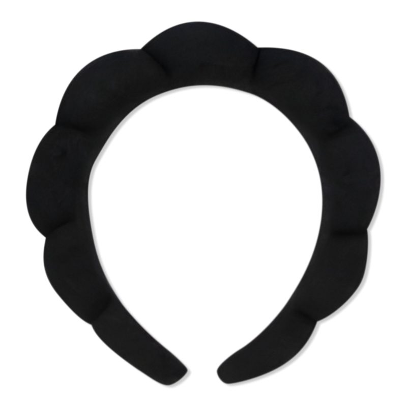 Padded Black Velour Spa Headband