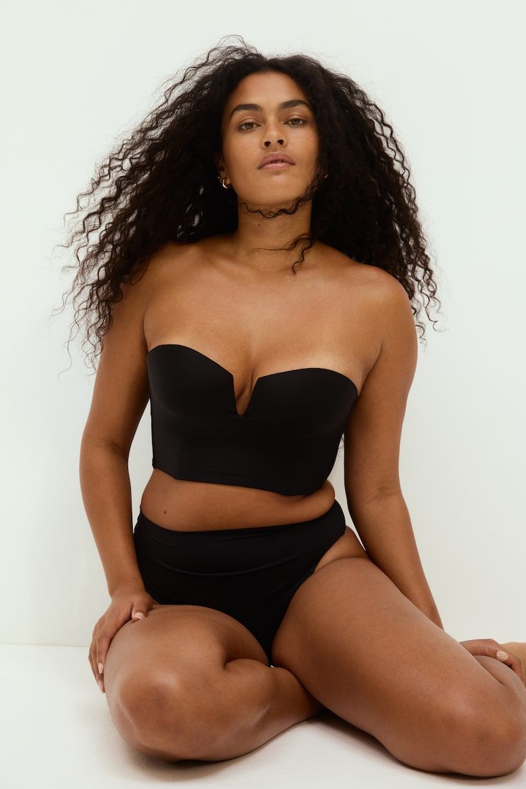 Padded-Cup Microfiber Bustier