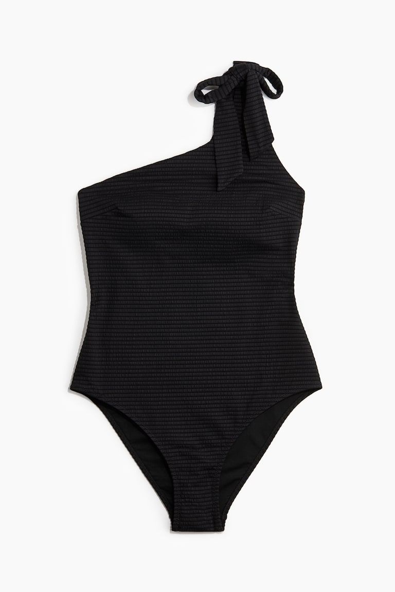 Padded-Cup One-Shoulder Swimsuit