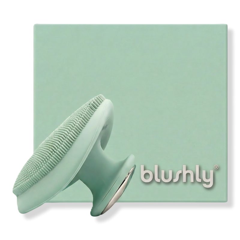 Palm Silicone Sonic Face & Body Brush with Heat - Sage Green