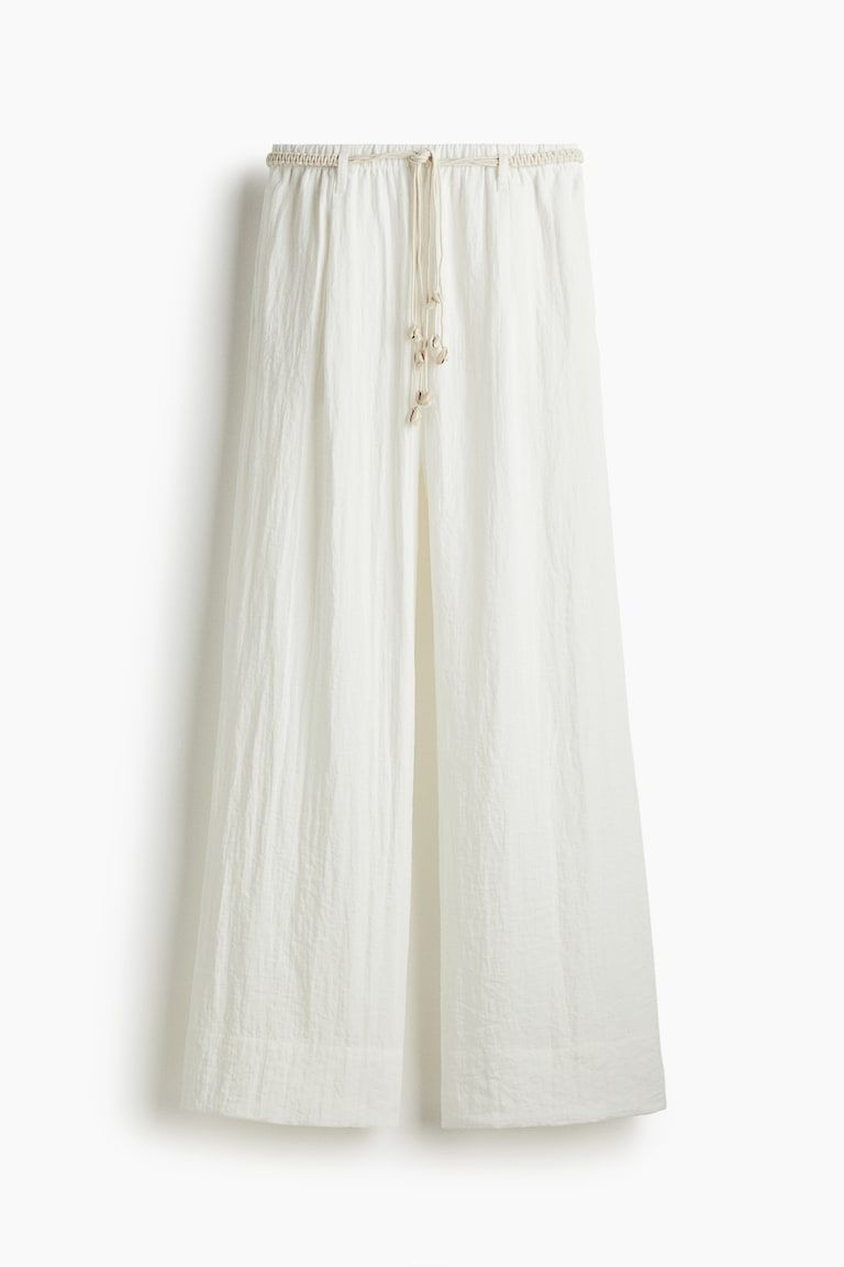 Pants with Macramé Belt