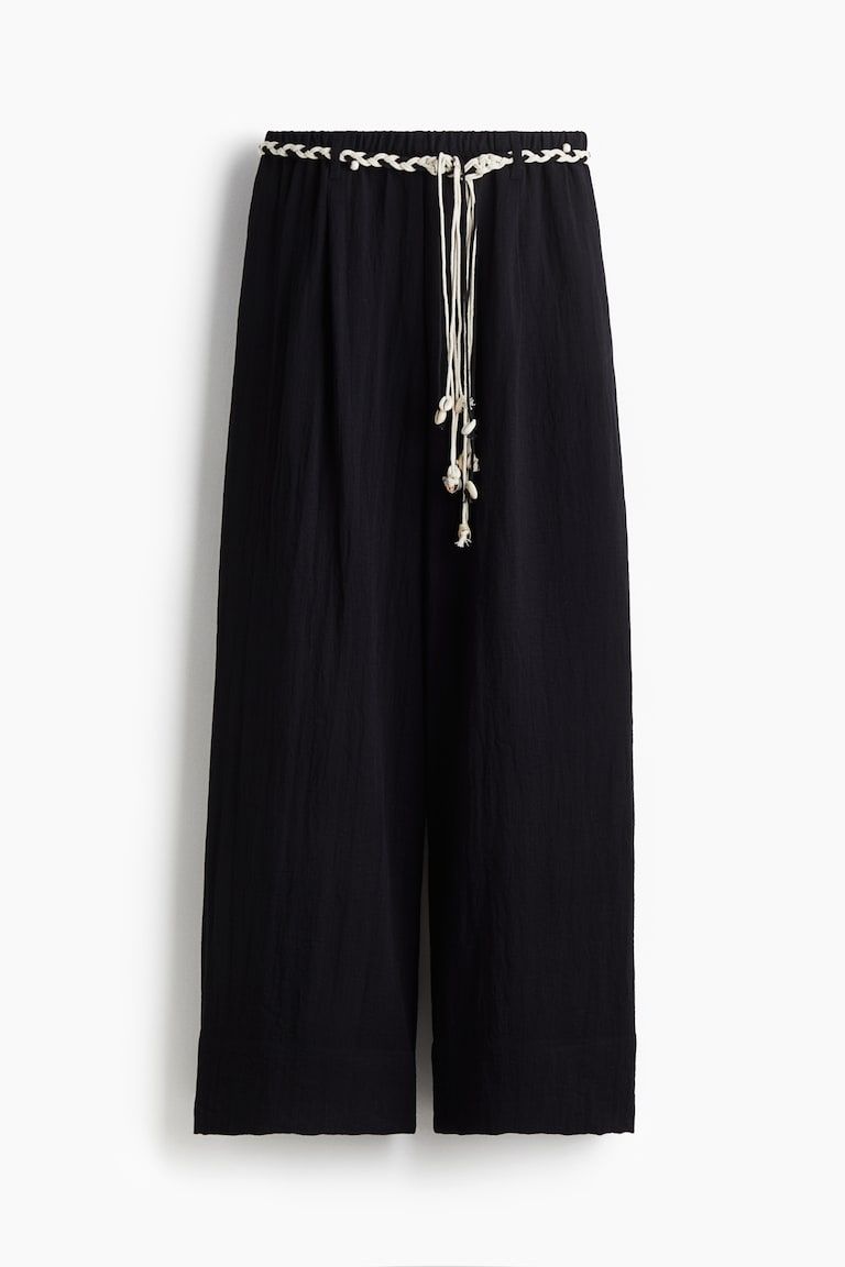Pants with Macramé Belt