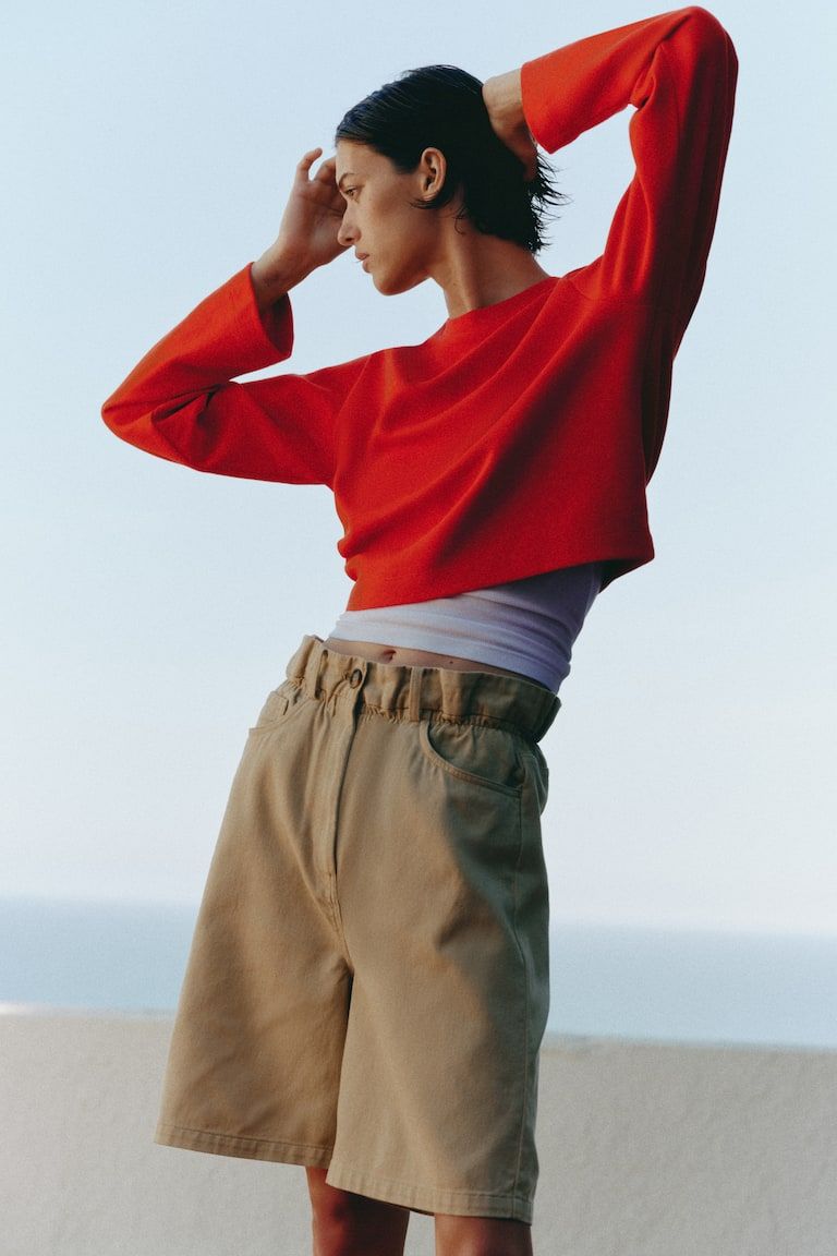 Paper-Bag Bermuda Shorts