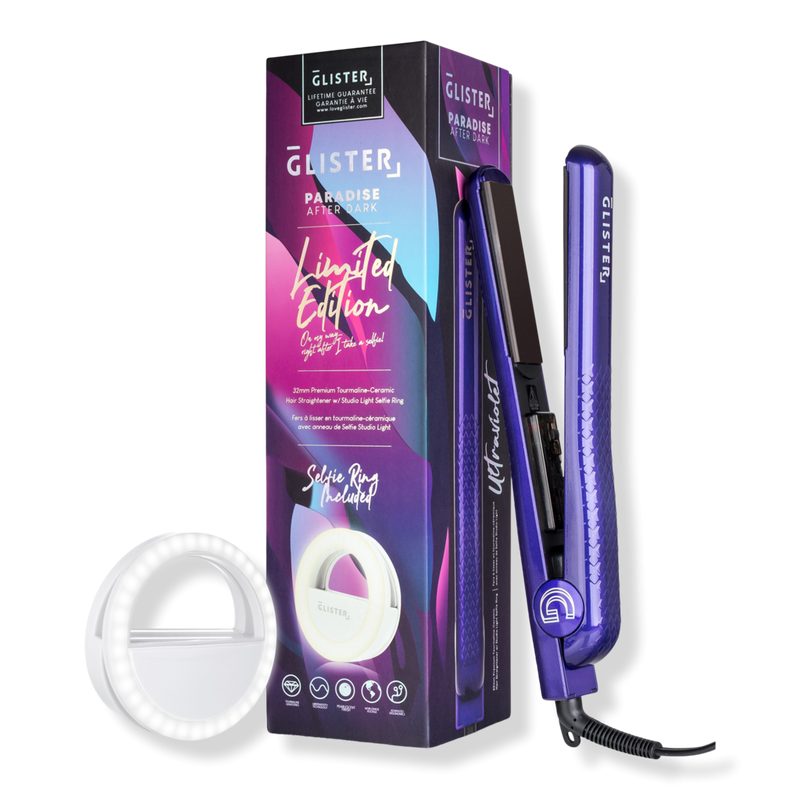 "Paradise After Dark" Tourmaline Flat Iron + Selfie Ring - Purple