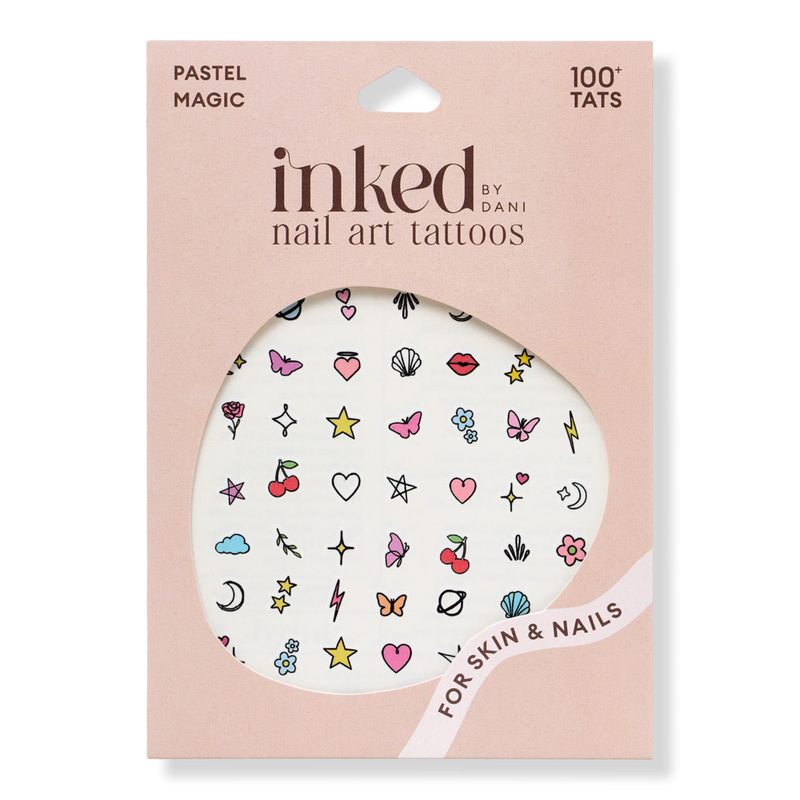 Pastel Magic Nail Art Temporary Tattoo Pack