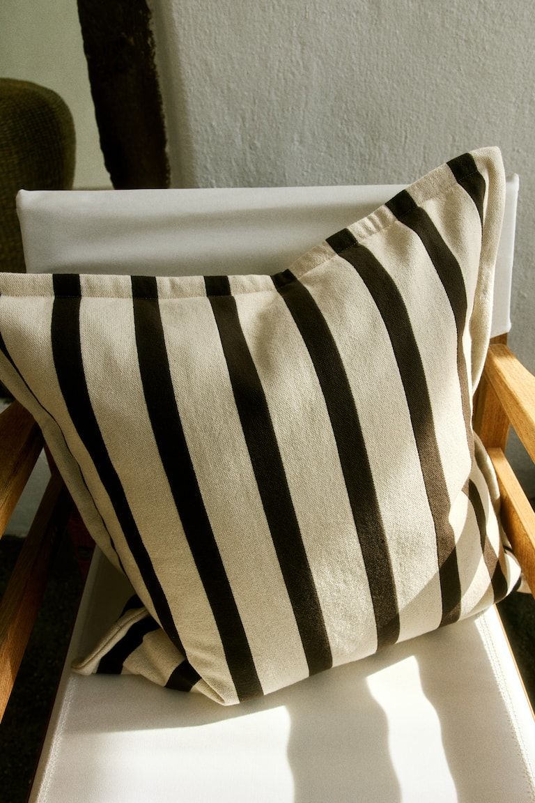 Patterned Canvas Cushion Cover