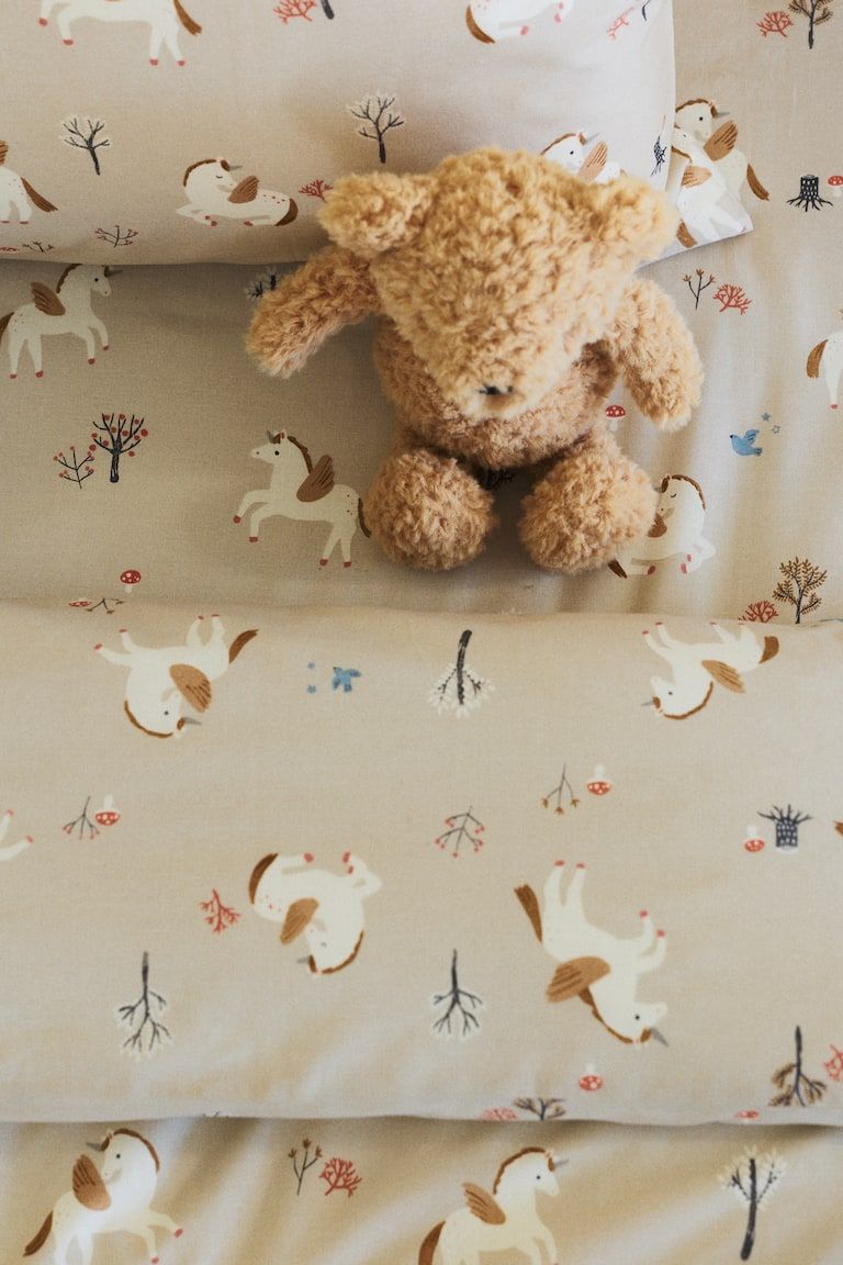 Patterned Cotton Fitted Sheet