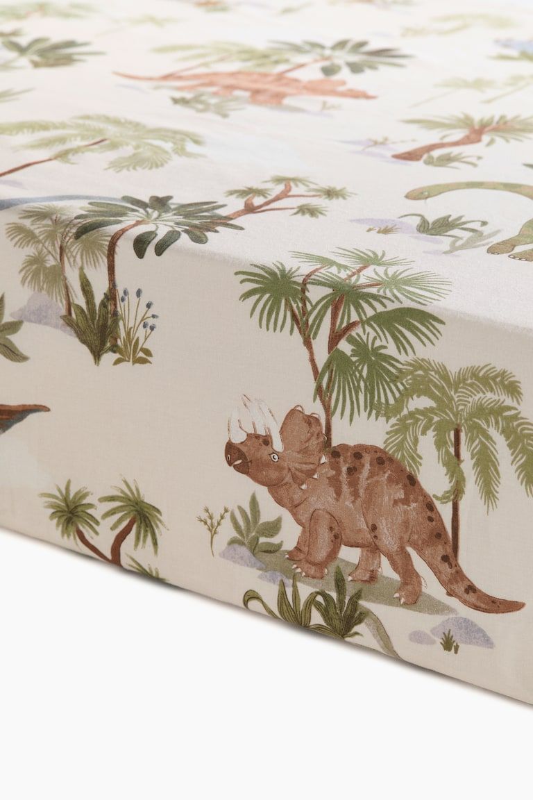 Patterned Cotton Fitted Sheet