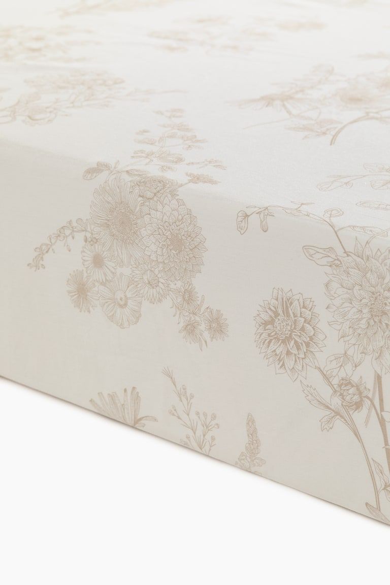 Patterned Satin Fitted Sheet