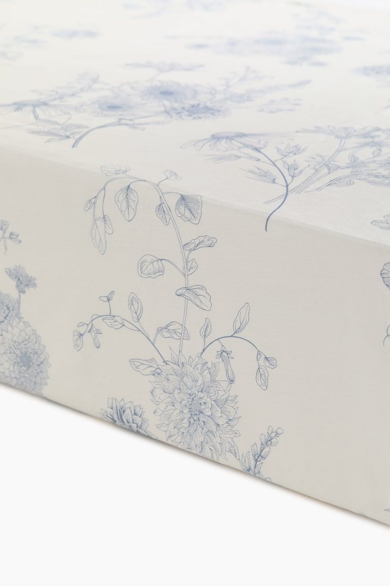 Patterned Satin Fitted Sheet