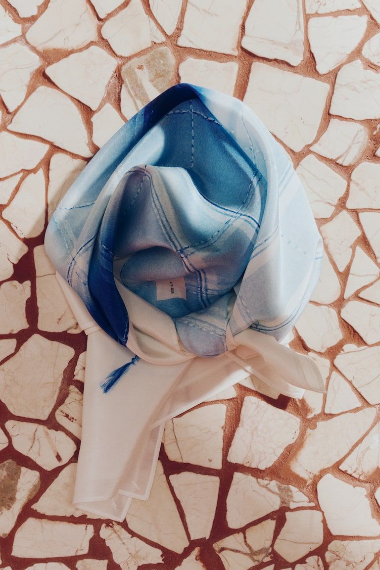 Patterned Silk-Blend Scarf