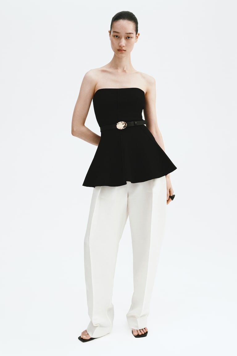 Peplum Tube Top