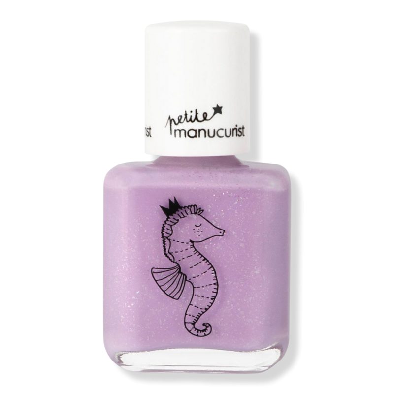 Petite Kids Nail Polish, Washable & Kid-Friendly - Janis the Seahorse (a soft mauve glitter)
