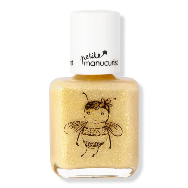 Petite Kids Nail Polish, Washable & Kid-Friendly - Pia the Bee (a yellow glitter)