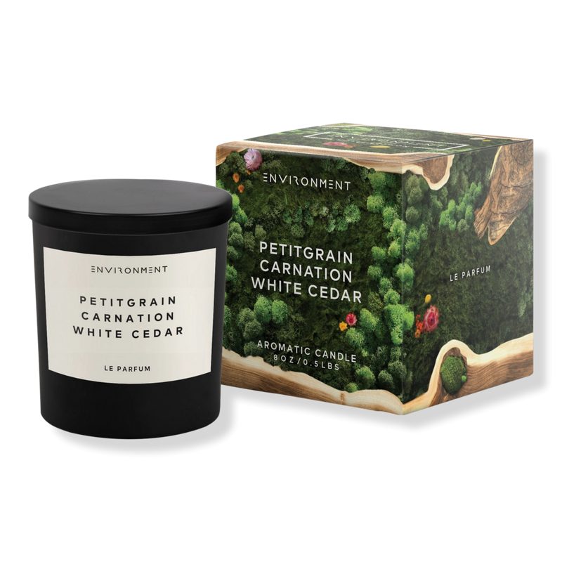 Petitgrain Carnation White Cedar Aromatic Candle - 8 oz