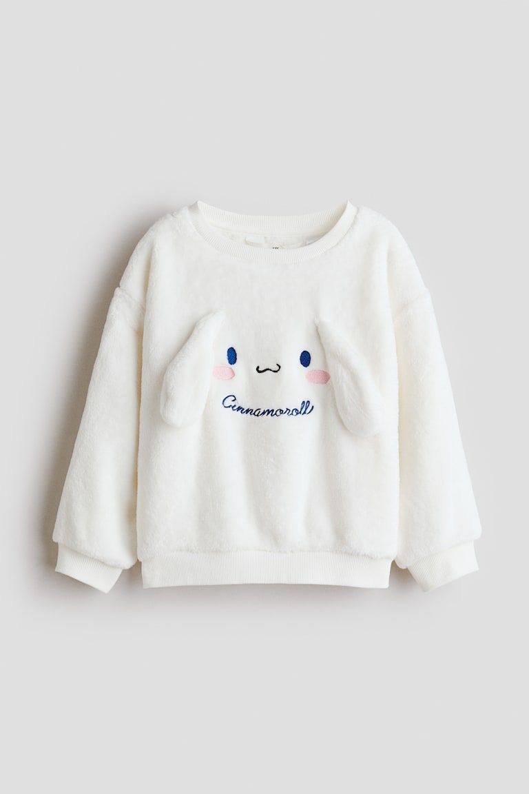 Pile Sweatshirt with Motif