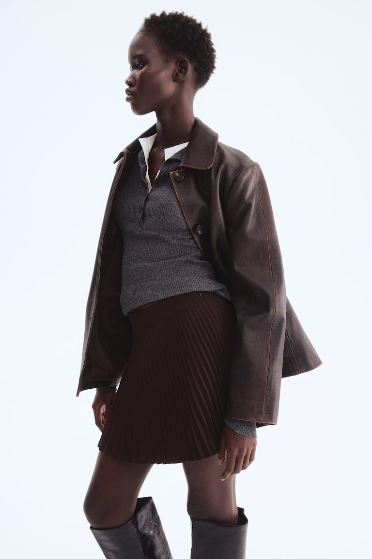 Plissé Midi Skirt